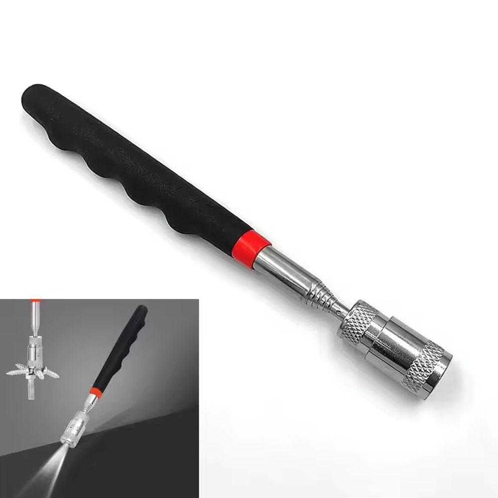 Telescopic Fishing Rod - ปากกาแม่เหล็กแบบยืดหดได้พร้อมไฟ LED แท่งแม่เหล็กแบบพกพาขนาดเล็กสำหรับเก็บสกรู น็อต โบลต์ และชิ้นส่วนโลหะ