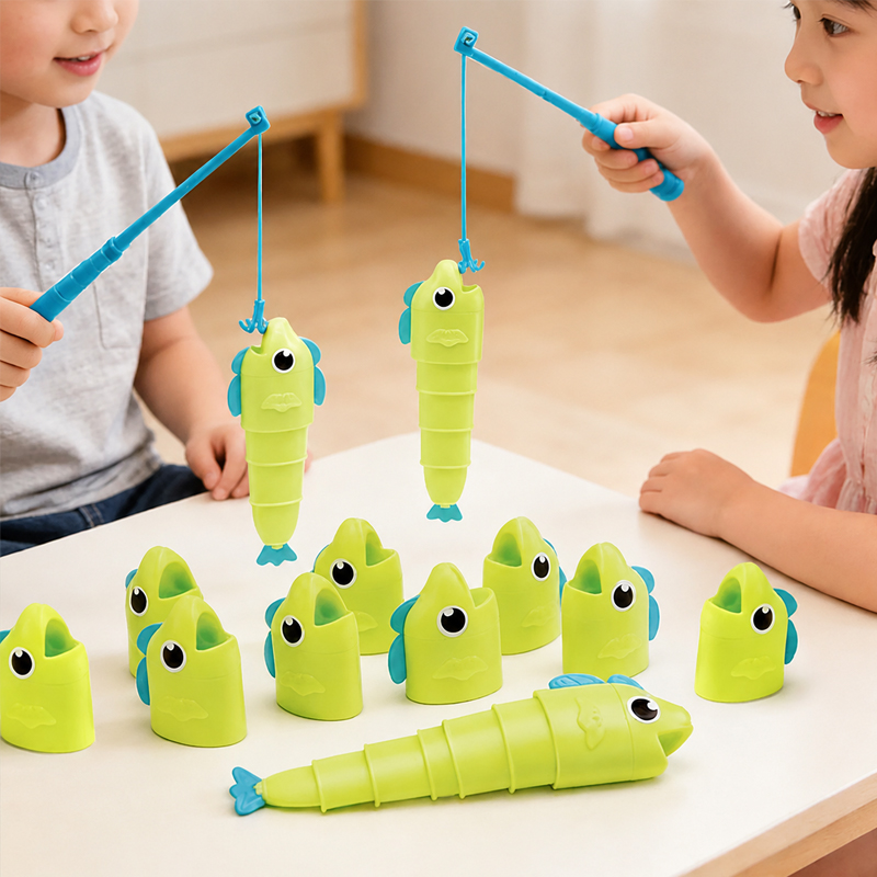 Fishing Equipment For Kids - KNYYSECQ ชุดของเล่นตกปลาแบบยืดหดได้ เกมต่อสู้บนโต๊ะ ของเล่นเสริมพัฒนาการเด็ก ของเล่นเด็กเล็ก