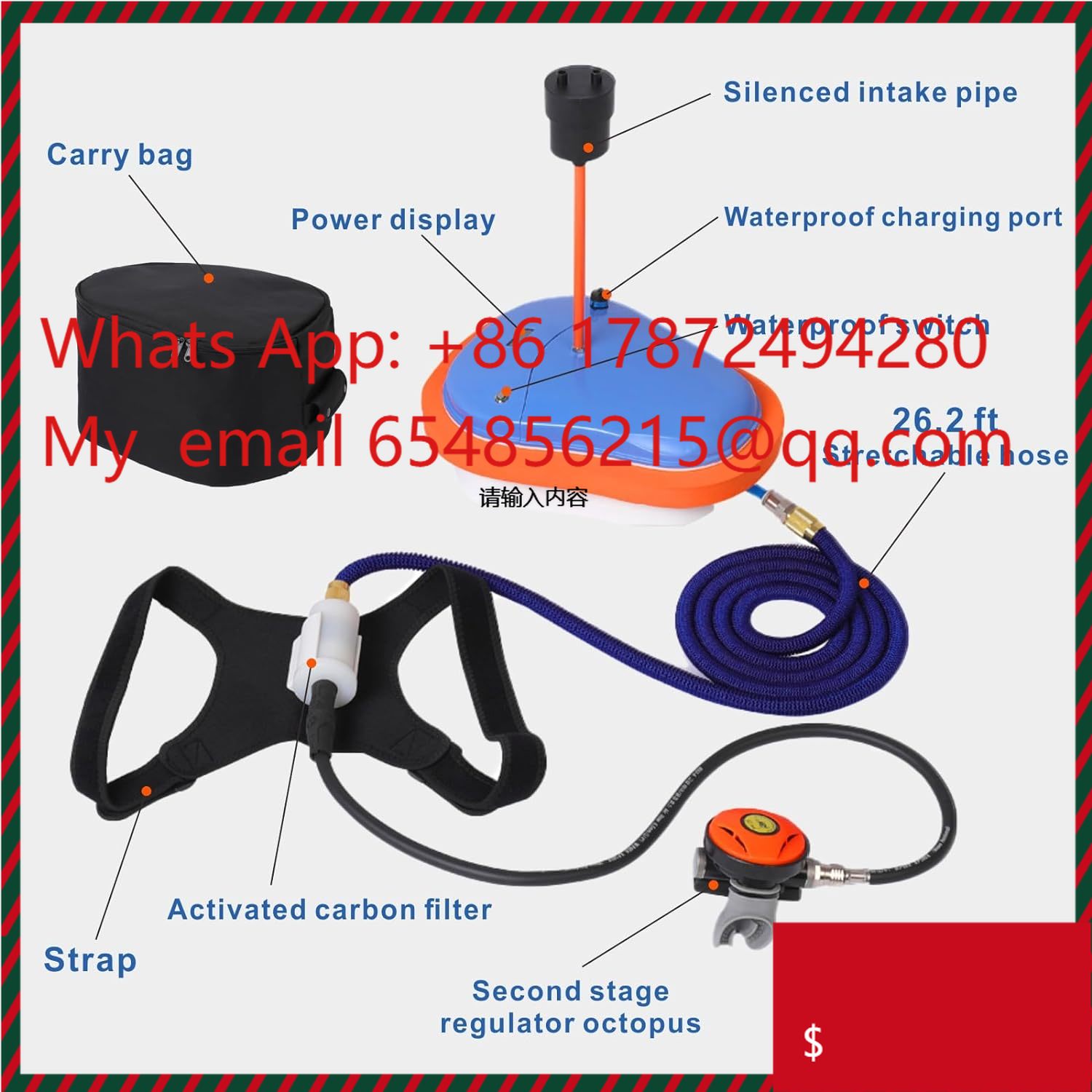Fishing Equipment For Sale - ขายส่งราคาพิเศษ อุปกรณ์ช่วยหายใจใต้น้ำแบบพกพา 180w 7 เมตร สำหรับตกปลา