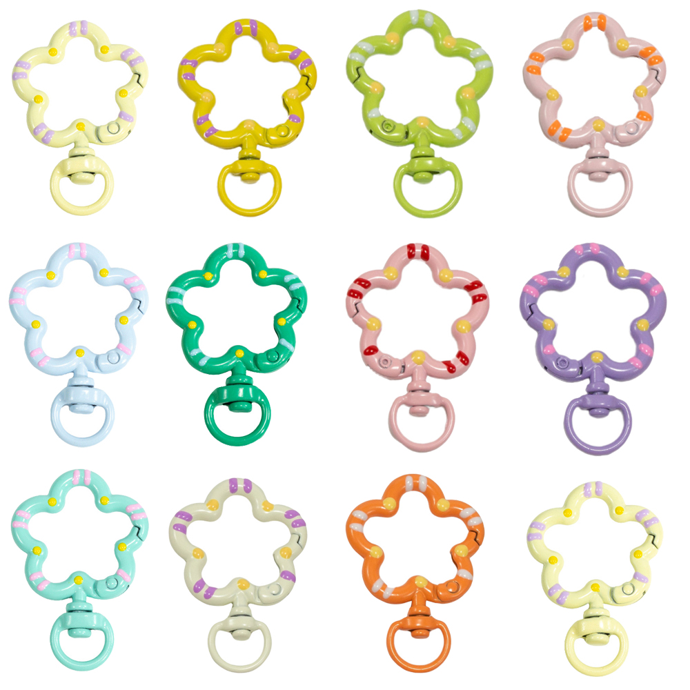 Fishing Swivel Connector - 5pcs ดอกไม้โลหะ Lobster Claw Clasps หมุน