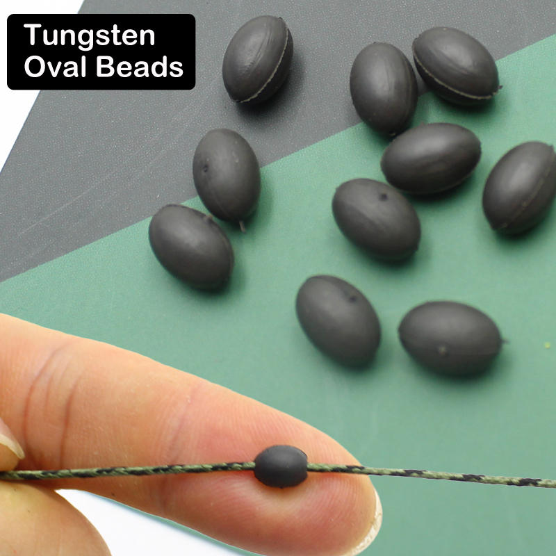 Tungsten Sinkers - 10pcs ปลาคาร์พอุปกรณ์ตกปลาทังสเตนลูกปัดสําหรับตะกั่ว Core ตะกั่วฟรีผู้นําสายเบ็ดตกปลา Terminal Tackle