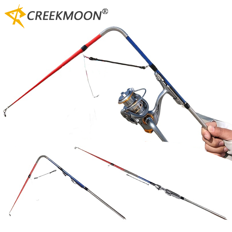 Fishing Equipment For Kids - ชุดคันเบ็ดตกปลาอัตโนมัติแบบสปริง 1 ชุด พร้อมรอกสปินนิ่ง สำหรับตกปลาคาร์พ แบบพกพา
