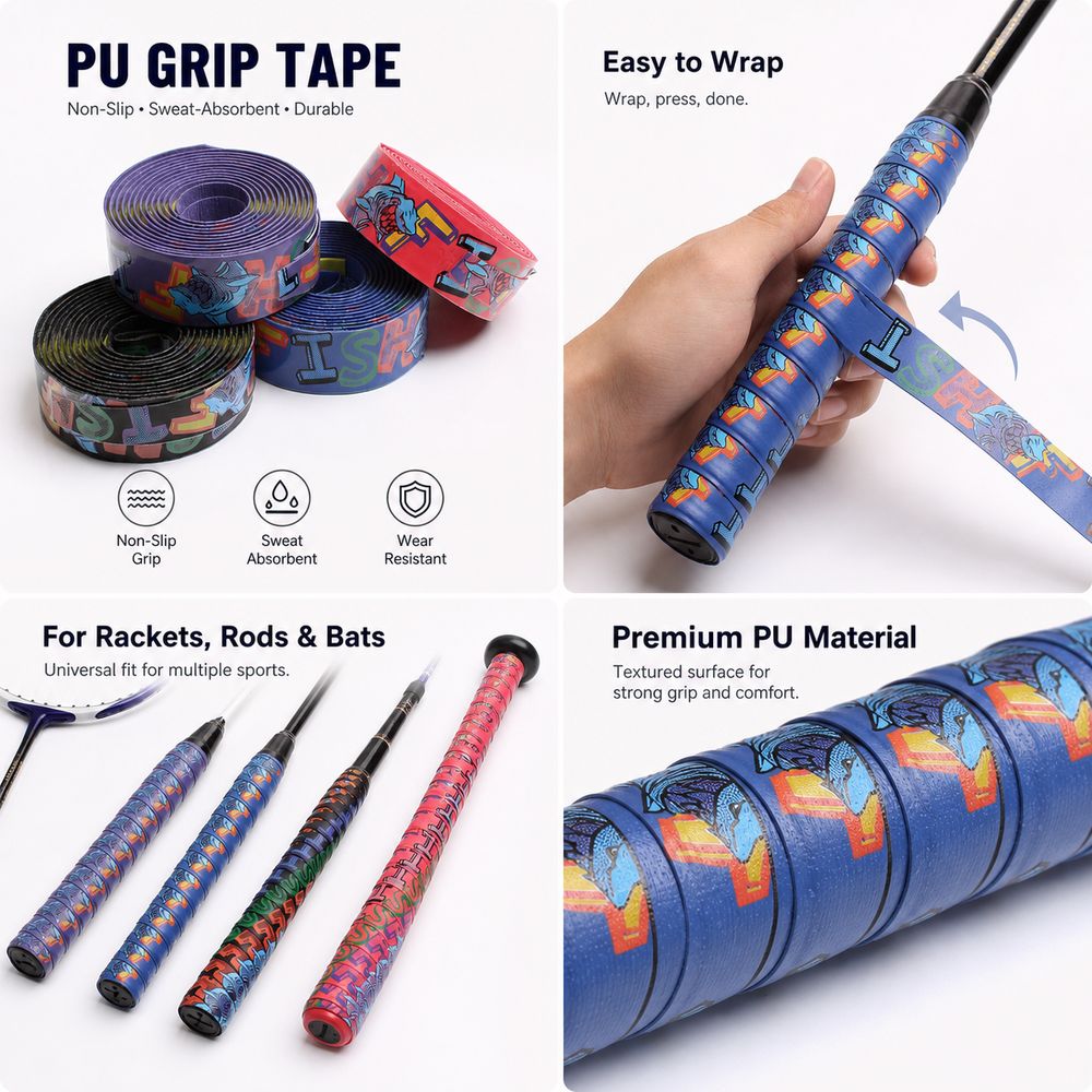แผ่นกันลื่นสำหรับด้ามไม้แบดมิน - Fishing Rod Wrap Tape บทวิจารณ์และราคา