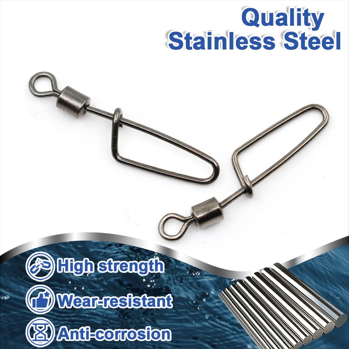 T34C คลิปหนีบแบบหมุนได้ 25 ชิ้ - Fishing Swivel Connector บทวิจารณ์และราคา