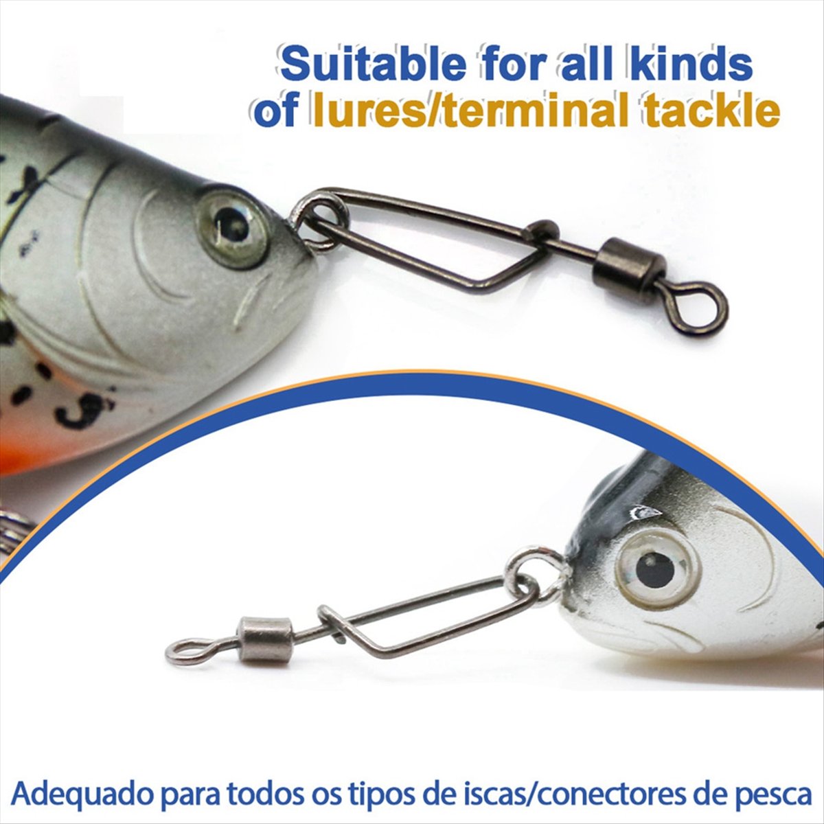 T34C คลิปหนีบแบบหมุนได้ 25 ชิ้ - Fishing Swivel Connector บทวิจารณ์และราคา