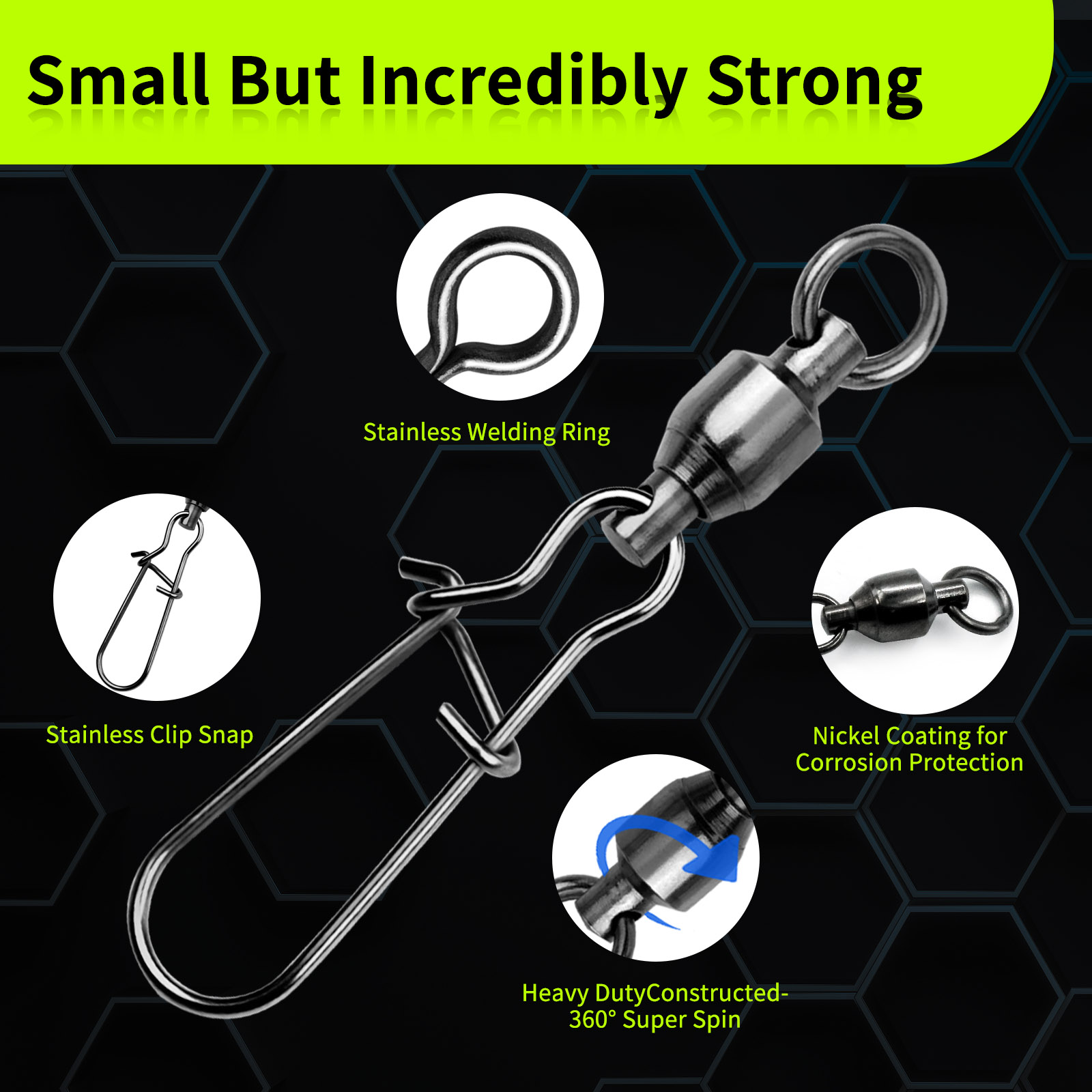 ตัวเชื่อมสายเบ็ดตกปลาแบบหมุนได - Fishing Swivel Connector บทวิจารณ์และราคา