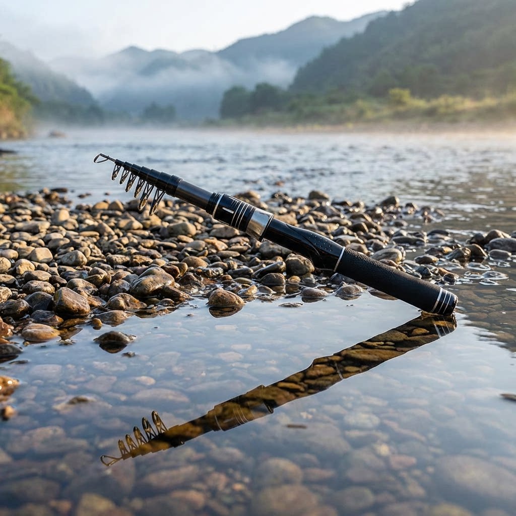 คันเบ็ดตกปลาคาร์บอนแบบยืดหดได้ - Telescopic Fishing Rod บทวิจารณ์และราคา