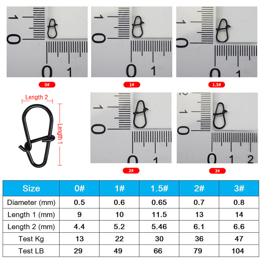50 ชิ้น Crankbait Snaps สแตนเล - Fishing Swivel Connector บทวิจารณ์และราคา