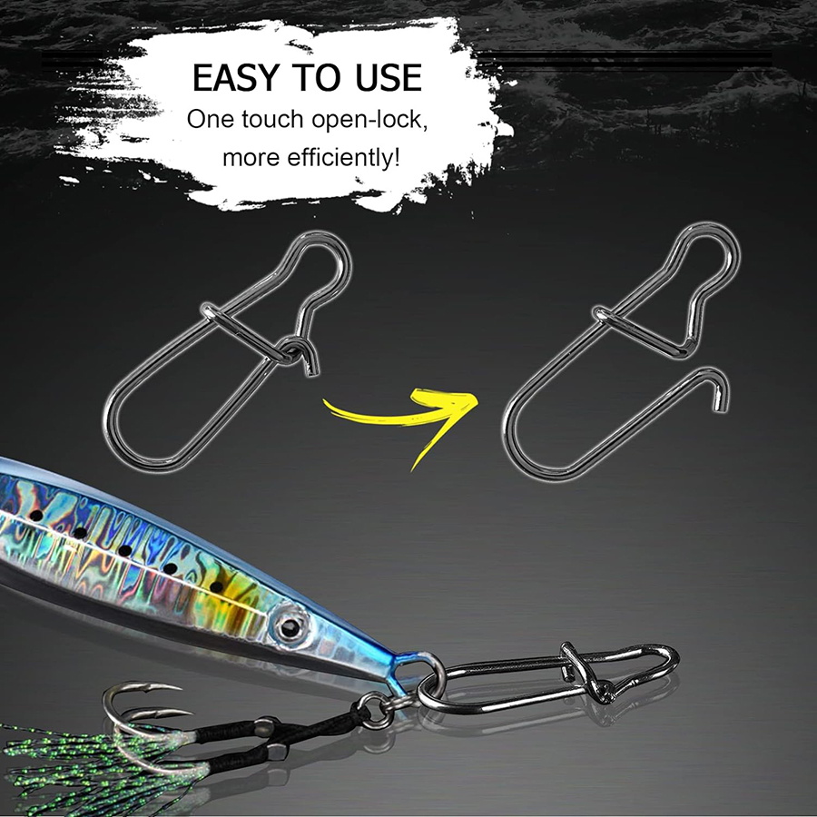 50 ชิ้น Crankbait Snaps สแตนเล - Fishing Swivel Connector บทวิจารณ์และราคา