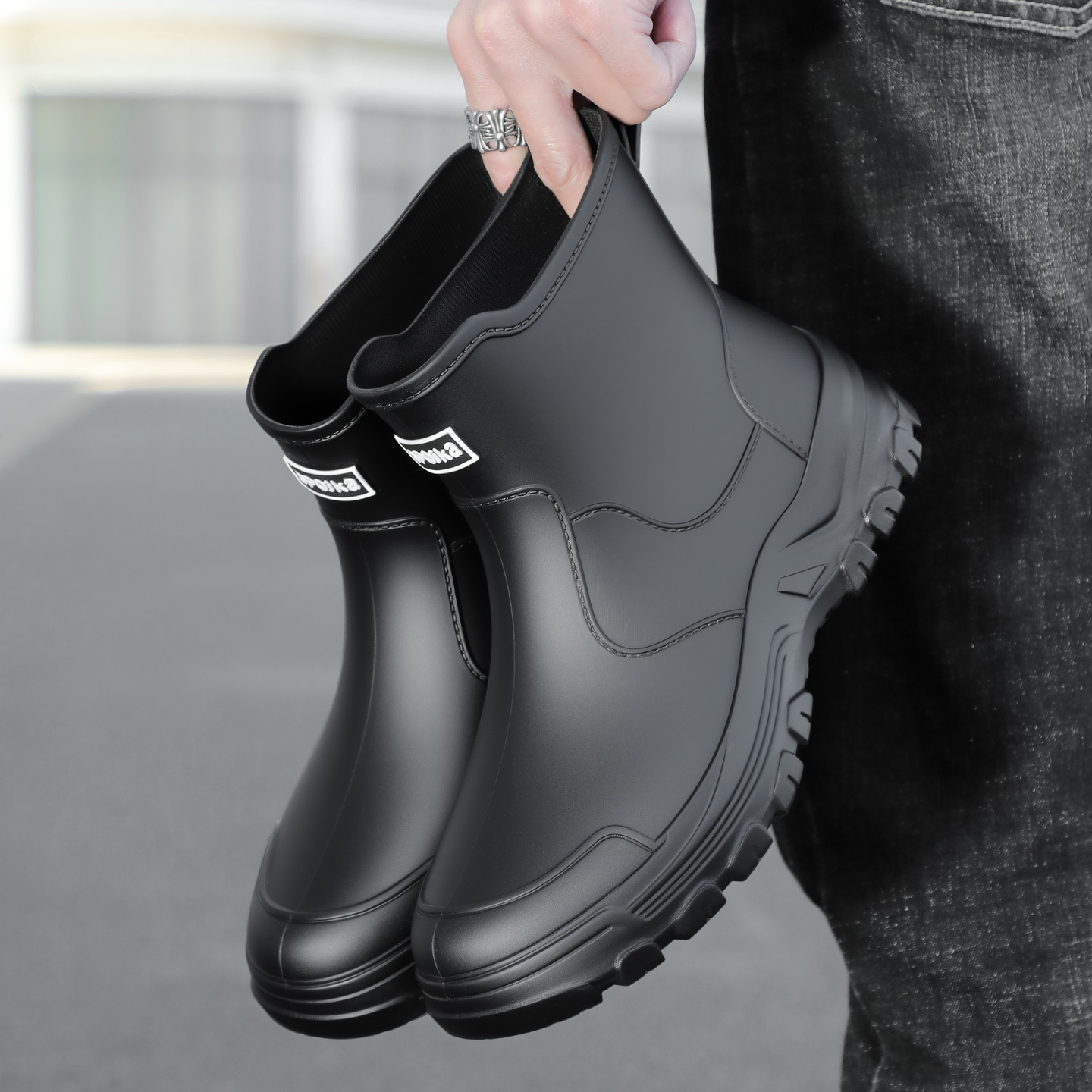 รองเท้าบูทกันฝนผู้ชายแบบใหม่ทั - Fishing Equipment For Kids บทวิจารณ์และราคา