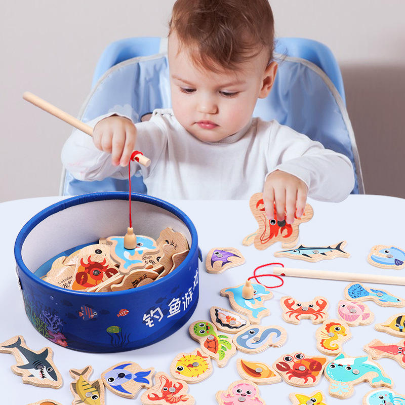 ของเล่นตกปลาแม่เหล็กไม้สำหรับเ - Fishing Equipment For Kids บทวิจารณ์และราคา