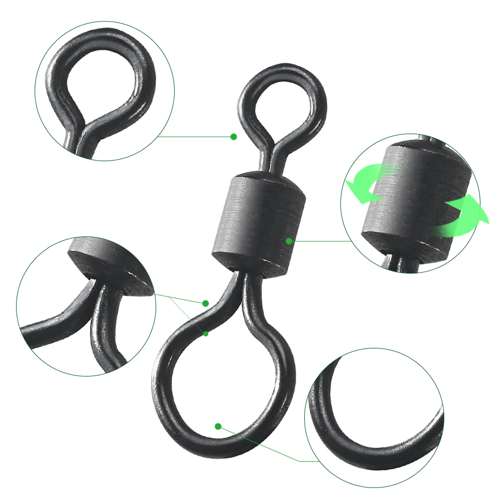 ตัวหมุนตกปลาคาร์พแบบตาใหญ่ 100 - Fishing Swivel Connector บทวิจารณ์และราคา