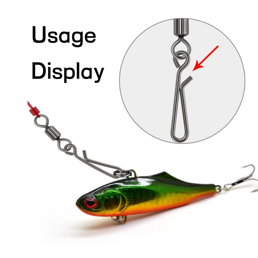 100 ชิ้นตกปลาน้ําเค็มสแตนเลสเป - Fishing Swivel Connector บทวิจารณ์และราคา