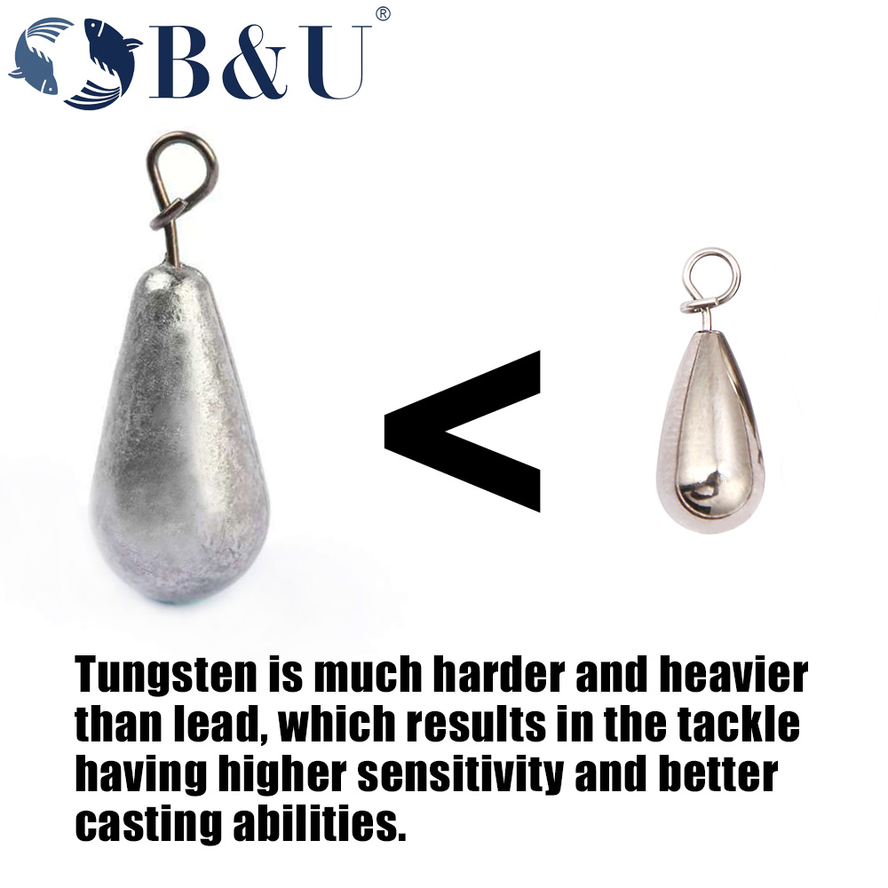 B&U ทังสเตน Fastach Sinker ตกป - Tungsten Sinkers บทวิจารณ์และราคา
