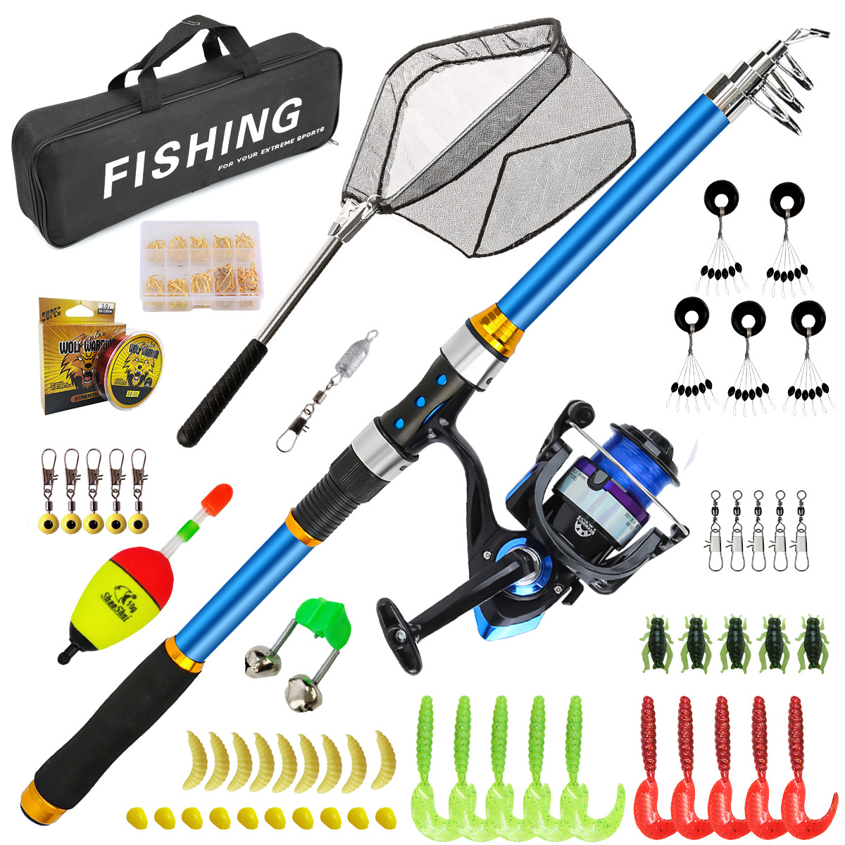 2.1-3.6M Telescopic Glass Fibe - Fishing Equipment For Kids บทวิจารณ์และราคา
