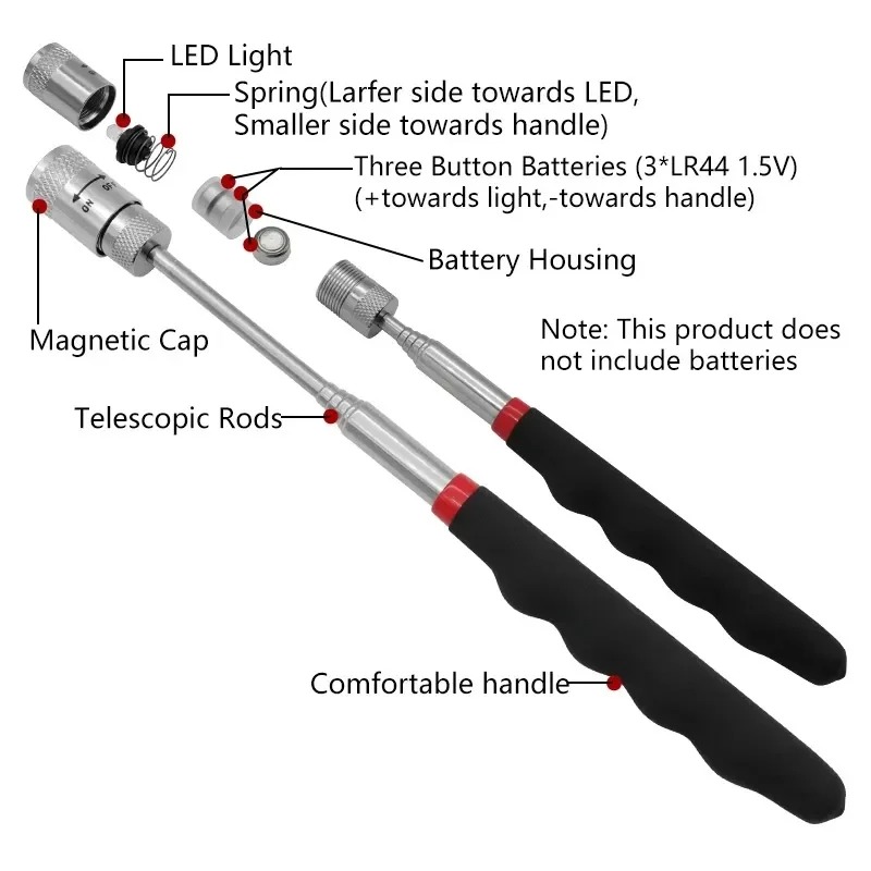 ปากกาแม่เหล็กแบบยืดหดได้พร้อมไ - Telescopic Fishing Rod บทวิจารณ์และราคา