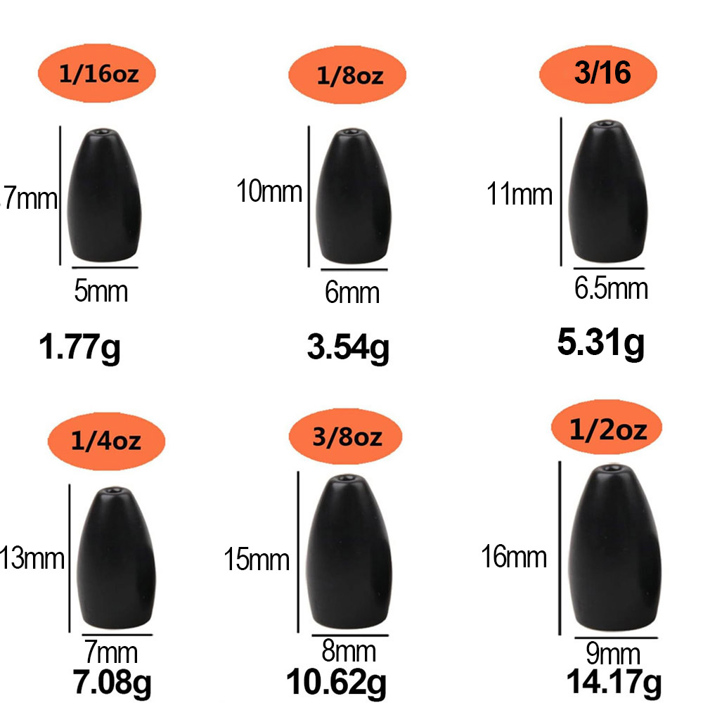 ทังสเตนเหล็กตกปลาน้ําหนัก Bull - Tungsten Sinkers บทวิจารณ์และราคา